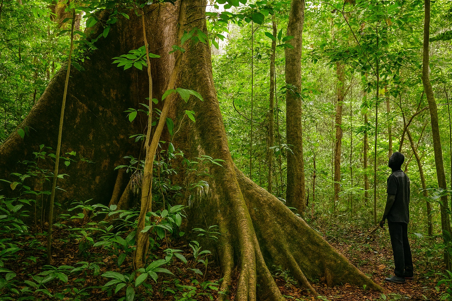 togo l'homme au pied d'un arbre